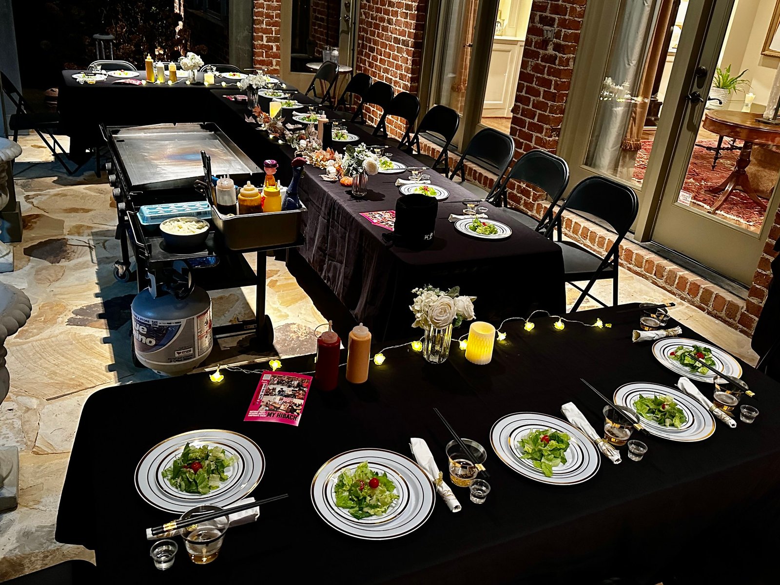 entertainment cooking setup