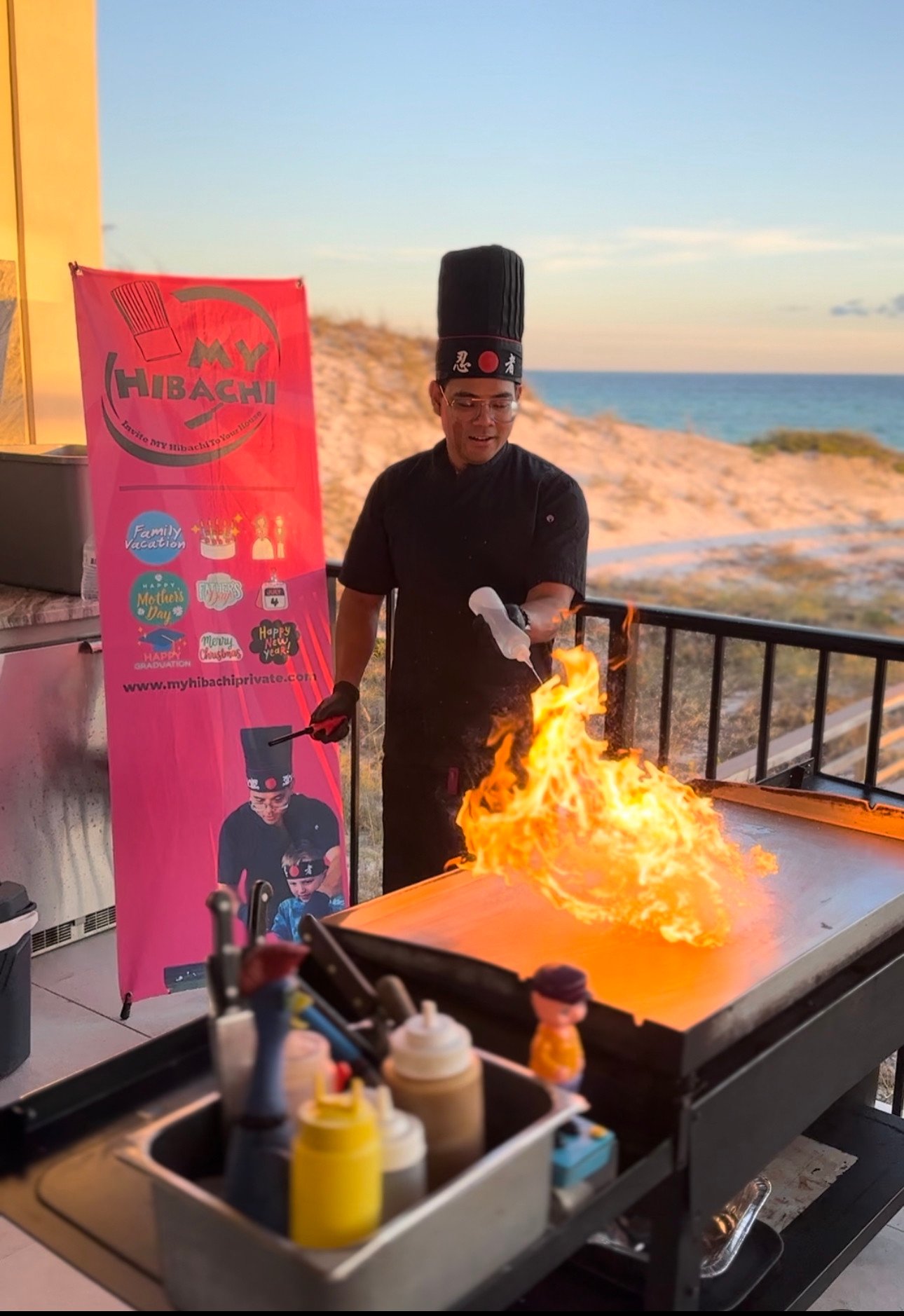 hibachi fire